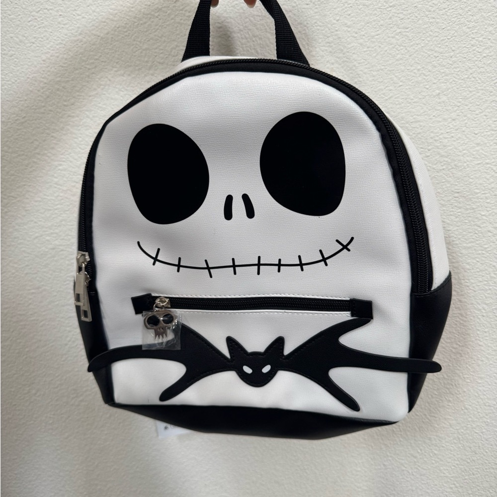 Disney White and Black Jack Skellington Mini Backpack